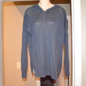 Tahari linen hooded sweater size Medium